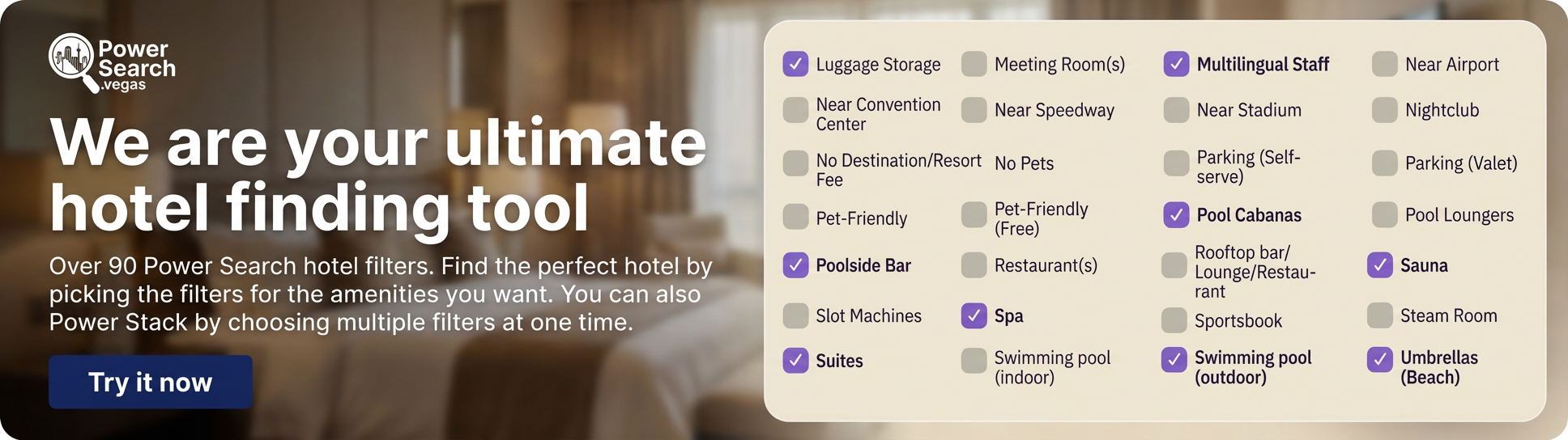 Power Search Vegas Hotels