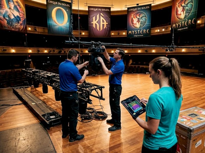 Technical crew prepares Cirque du Soleil Las Vegas theater