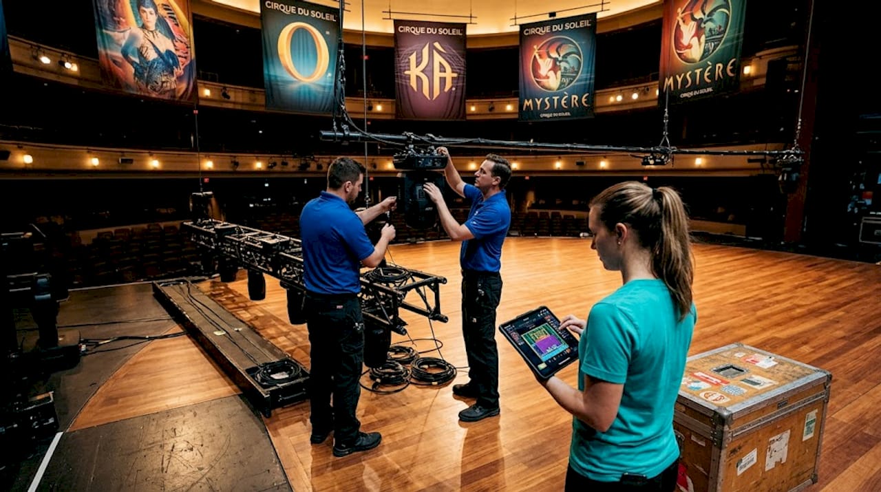 Technical crew prepares Cirque du Soleil Las Vegas theater